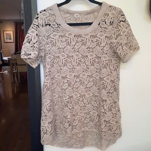 Wilfred beige eyelet crew neck tunic size S